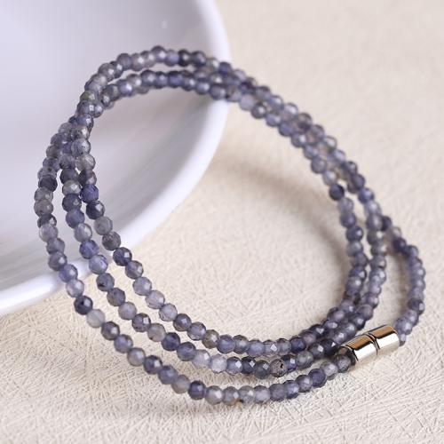 Wrap Bracelet Iolite fashion jewelry & Unisex Length Approx 53 cm Sold By PC