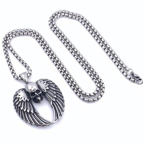 Stainless Steel Jewelry Necklace 304 Stainless Steel vintage  & for man Sold By PC