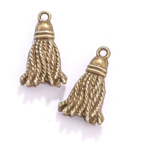 Zinc Alloy Pendler, Tassel, forgyldt, du kan DIY, flere farver til valg, nikkel, bly & cadmium fri, 12x20mm, Ca. 100pc'er/Bag, Solgt af Bag