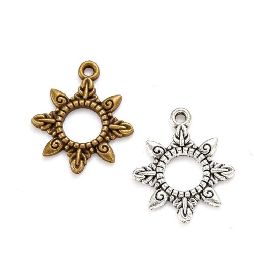 Zinc Alloy Pendants Flower plated DIY nickel lead & cadmium free Approx Sold By Bag