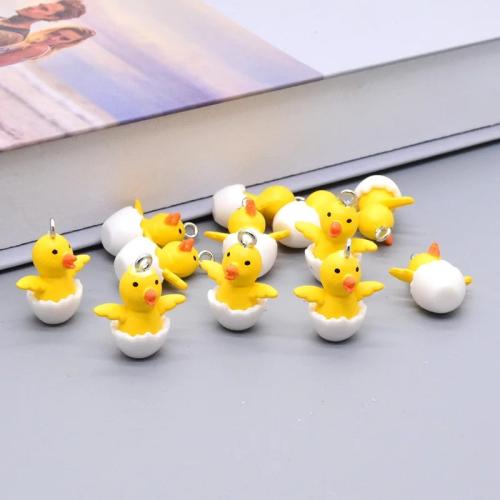 Resin Pendant Duck epoxy gel DIY yellow Sold By Bag