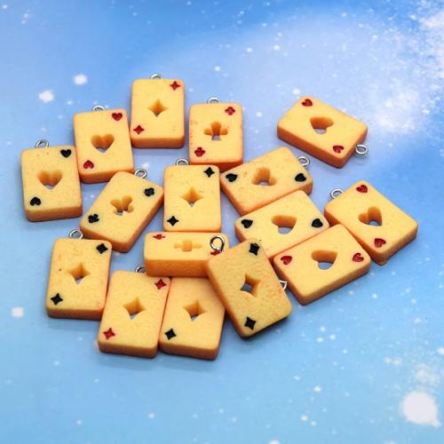 Resin Pendant Rectangle epoxy gel DIY yellow Sold By PC