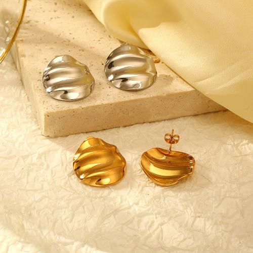 Stainless Steel Stud Earrings 304 Stainless Steel plated for woman Sold By Pair