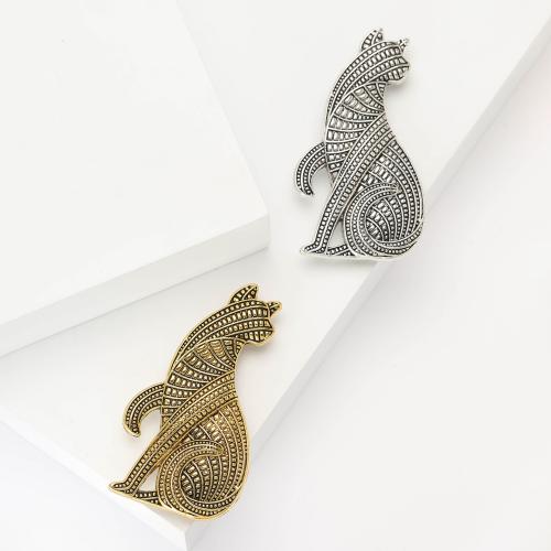 Zinc Alloy Brooches Cat plated for woman nickel lead & cadmium free Sold By PC