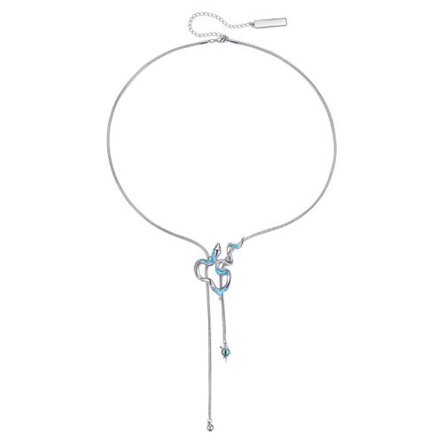 Sinc Alloy geansaí Necklace Slabhra, jewelry faisin & unisex, dath bunaidh, Fad 69.5 cm, Díolta De réir PC