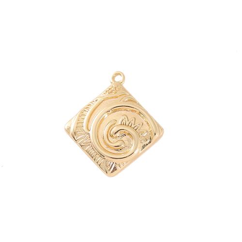 Brass Jewelry Pendants real gold plated DIY golden Sold By PC