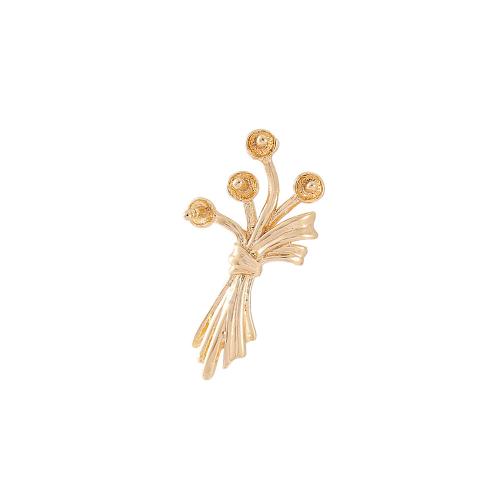 Brass Earring Stud Component real gold plated DIY golden Sold By Pair