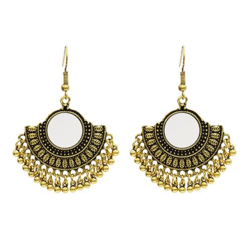 Zinc Alloy Drop Earrings with Glass plated vintage & for woman Sold By Lot