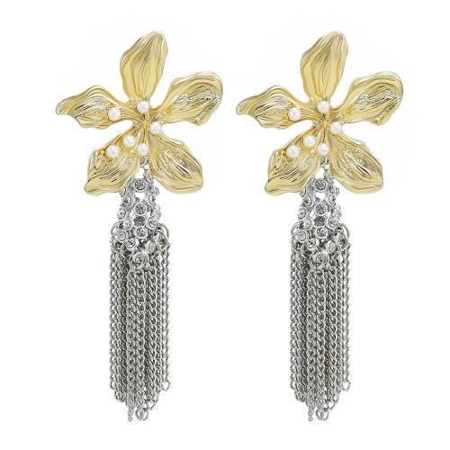 Fashion Fringe Earrings Zinc Alloy with Plastic Pearl for woman & enamel Sold By Lot