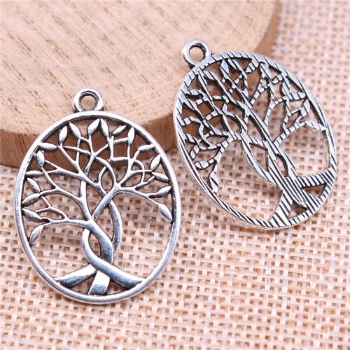 Zinc Alloy Pendler, Tree, forgyldt, du kan DIY, flere farver til valg, 31x24mm, Solgt af PC