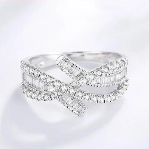 Cubic Zirconia Micro Pave Brass Ring & micro pave cubic zirconia & for woman Sold By PC