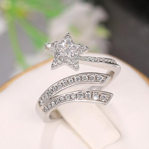 Cubic Zirconia Micro Pave Brass Ring fashion jewelry & micro pave cubic zirconia & for woman Sold By PC