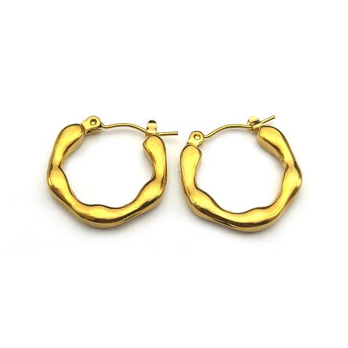 Rostfritt stål spaken bakåt Earring, 304 rostfritt stål, mode smycken & för kvinna, gyllene, 21x21mm, Säljs av Par