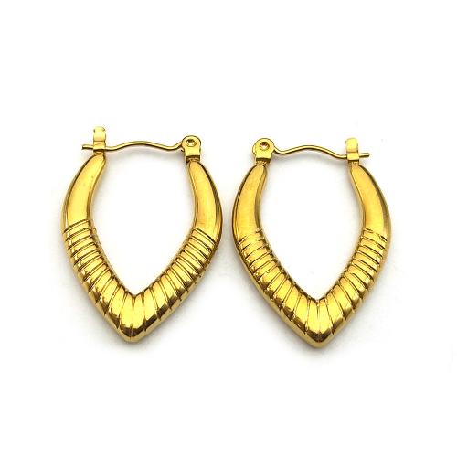 Rostfritt stål spaken bakåt Earring, 304 rostfritt stål, mode smycken & för kvinna, gyllene, 25x20mm, Säljs av Par