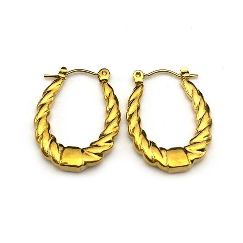 Stainless Steel Lever Terug Earring, 304 roestvrij staal, mode sieraden & voor vrouw, gouden, 25x20mm, Verkocht door pair