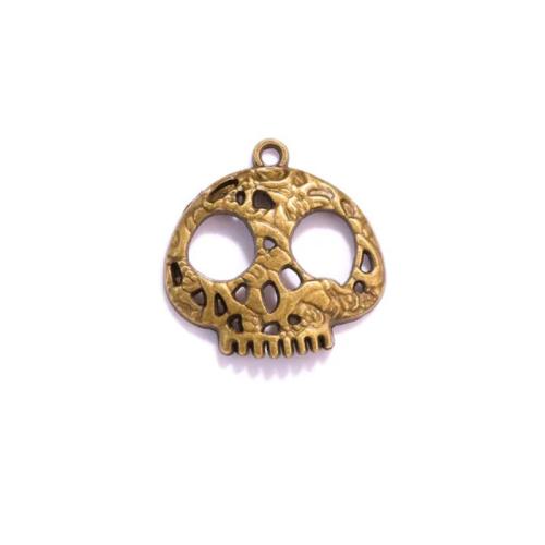 Zinc Alloy Skull Pendants plated DIY nickel lead & cadmium free Approx Sold By Bag