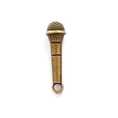 Zinc Alloy Pendants Microphone plated DIY nickel lead & cadmium free Approx Sold By Bag