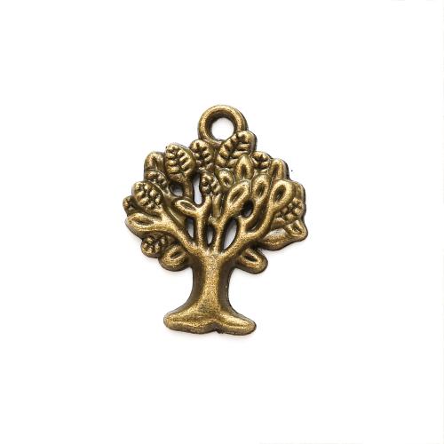 Zinc Alloy Pendler, Tree, forgyldt, du kan DIY, flere farver til valg, nikkel, bly & cadmium fri, 20x16mm, Ca. 100pc'er/Bag, Solgt af Bag