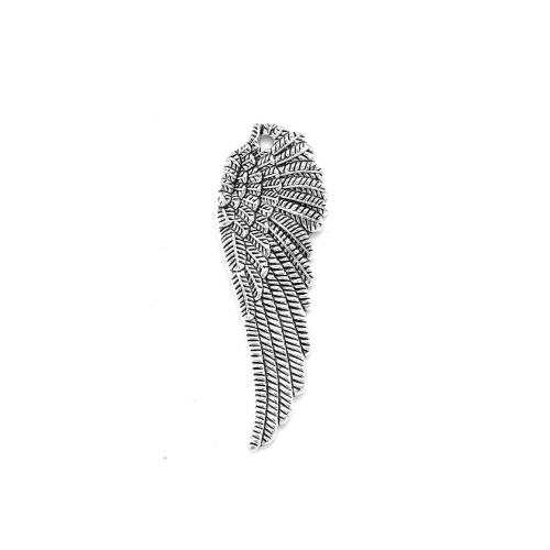 Wing Shaped Zinc Alloy Privjesci, Cink Alloy, pozlaćen, možete DIY, više boja za izbor, nikal, olovo i kadmij besplatno, 51x17mm, Približno 100računala/Torba, Prodano By Torba