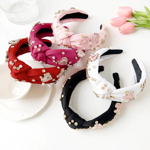 Hair Bands Cloth fashion jewelry & enamel & with rhinestone Sold By PC