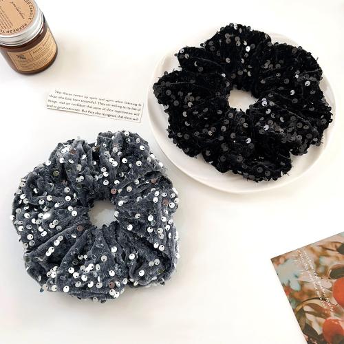 Hair Scrunchies Cloth with Sequins fashion jewelry Sold By PC