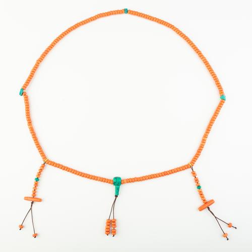 corail synthétique collier, style folk & unisexe, orange, Longueur Environ 50 cm, Vendu par PC