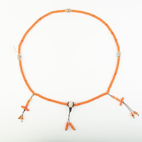 Coral sintético collar, estilo popular & unisexo, naranja, longitud aproximado 52 cm, Vendido por UD