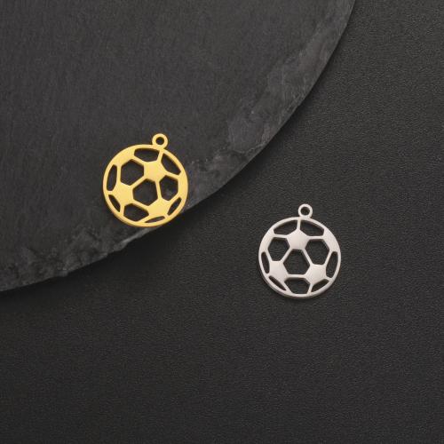 Stainless Steel Pendants 304 Stainless Steel Football Vacuum Ion Plating DIY & hollow Sold By PC