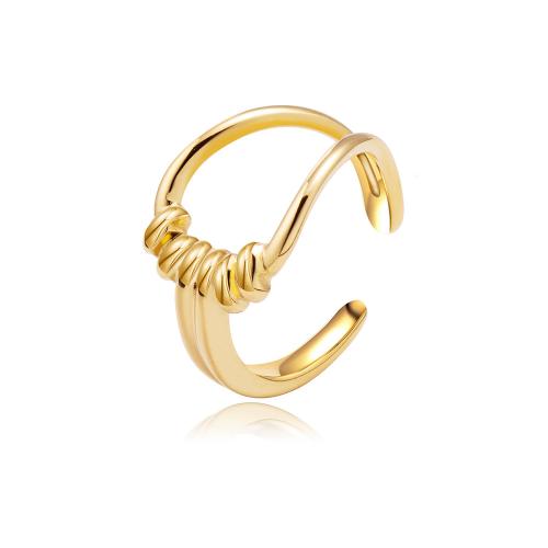 Stainless Steel Finger Ring 304 Stainless Steel 18K gold plated fashion jewelry & for woman golden Sold By PC