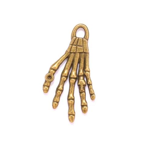 Zinc Alloy Hand Pendler, forgyldt, du kan DIY, flere farver til valg, nikkel, bly & cadmium fri, 20x35mm, Ca. 100pc'er/Bag, Solgt af Bag