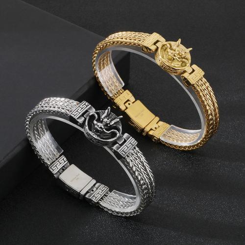 Stainless Steel Jewelry Bracelet 304 Stainless Steel Vacuum Ion Plating for man Sold By PC