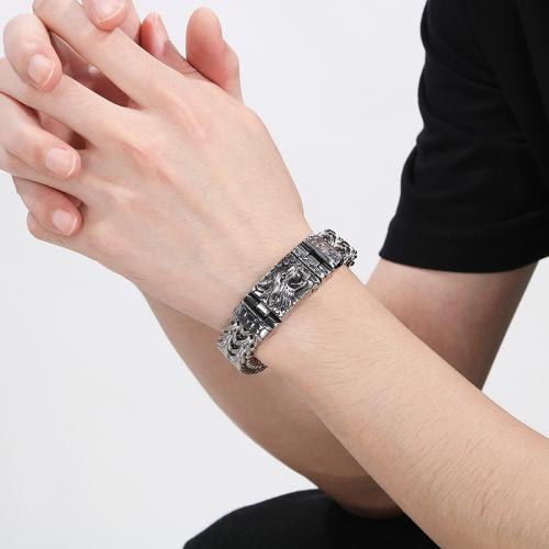 Stainless Steel Jewelry Bracelet 304 Stainless Steel Vacuum Ion Plating for man Sold By PC