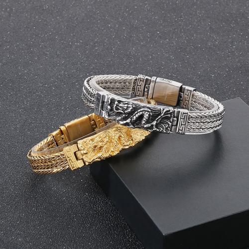 Stainless Steel Jewelry Bracelet 304 Stainless Steel Vacuum Ion Plating for man Sold By PC