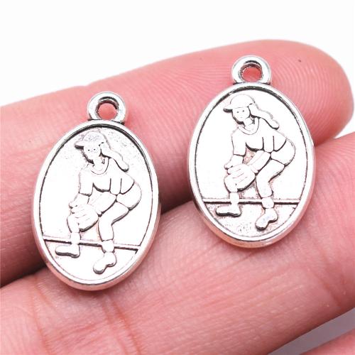 Zinc Alloy Pendants antique silver color plated DIY Sold By PC