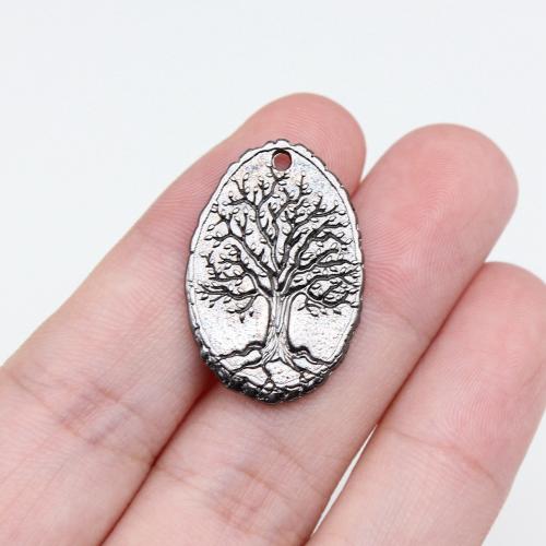 Zinc Alloy Pendants, Tree, plated, DIY, more colors for choice, 26x17mm, Sold By PC