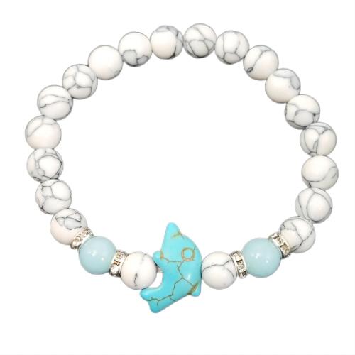 Gemstone Bracelet Dolphin & Unisex & luminated Inner Approx 60mm Sold By PC