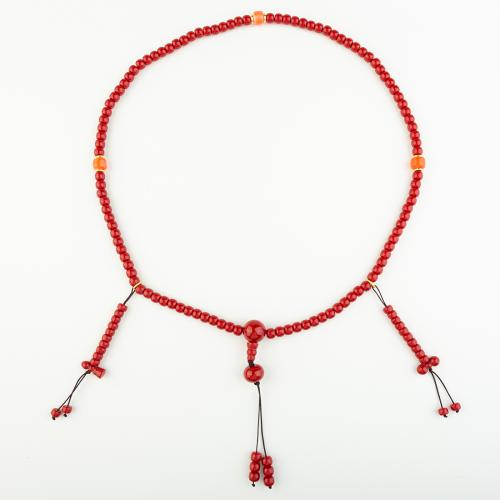 Syntetisk Coral Halsband, folkliga stil & Unisex, Längd Ca 46 cm, Säljs av PC