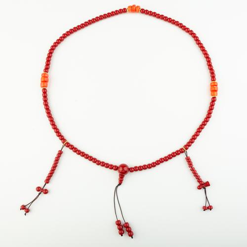 Syntetisk Coral Halsband, folkliga stil & Unisex, Längd Ca 48 cm, Säljs av PC