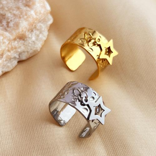 Stainless Steel Finger Ring 304 Stainless Steel with 201 Stainless Steel fashion jewelry & for woman Sold By PC