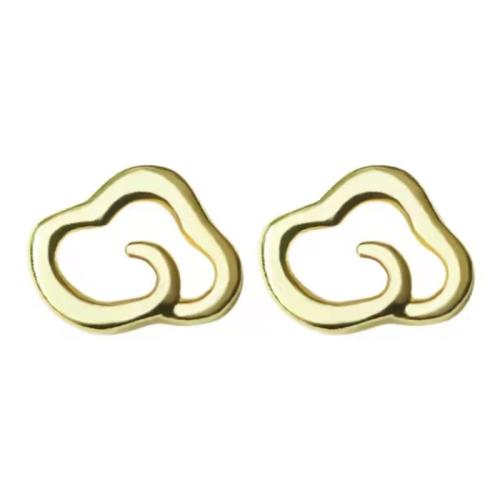 Brass Stud Earring Cloud fashion jewelry & for woman & hollow Sold By Pair