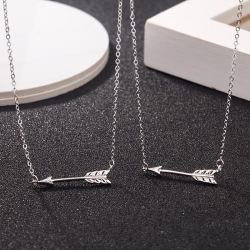 Necklaces Silver Sterling, 925 Sterling Silver, Arrow, jewelry faisin & do bhean, Fad Thart 45 cm, Díolta De réir PC