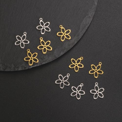 Edelstahl -Blumen-Anhänger, 304 Edelstahl, Oriental Kirsche, DIY & hohl, keine, 13x12mm, verkauft von PC