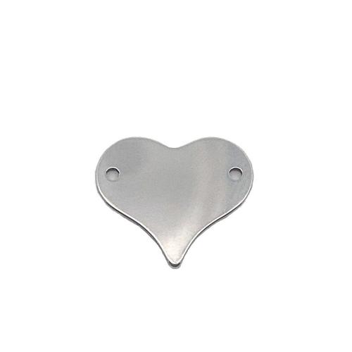 Stainless Steel Connector 304 Stainless Steel Heart DIY original color Sold By PC