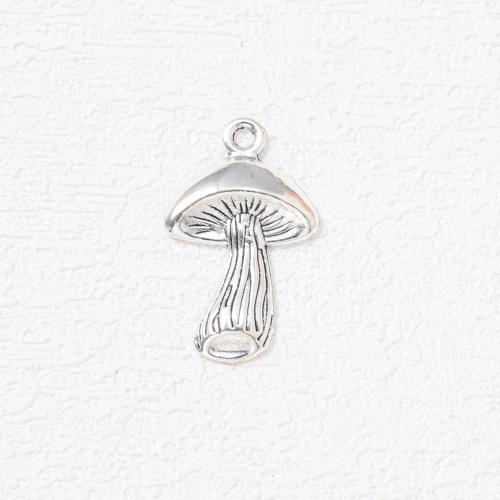 Zinc Alloy Pendants mushroom silver color plated DIY nickel lead & cadmium free Approx Sold By Bag