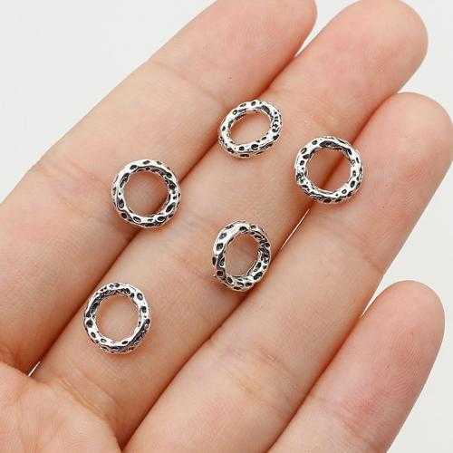 Zinklegering Linking Ring, Zinc Alloy, Donut, silver plated, DIY, nikkel, lood en cadmium vrij, 9.50mm, Gat:Ca 5.5mm, Ca 200pC's/Bag, Verkocht door Bag