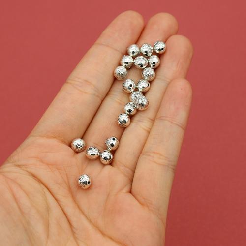 Zinc Alloy Spacer Bead Round silver color plated DIY nickel lead & cadmium free Approx 1mm Approx Sold By Bag