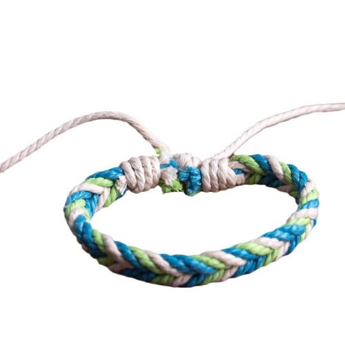 Chaîne tissée Bracelets, Tissu en coton, fait à la main, unisexe, couleurs mélangées, Length 17-18CM+ The length of the drawstring is about 8-9CM, Vendu par PC