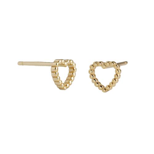 925 Sterling Silver Stud Earrings Heart for woman Sold By Pair