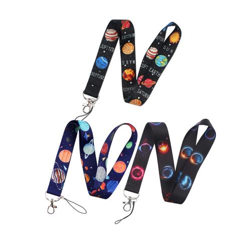 Polyester Cellphone Lanyard with Wax Cord & Zinc Alloy multifunctional Sold By PC