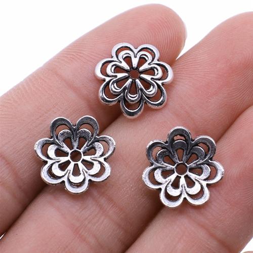 Zink legering Perle Cap, Zinc Alloy, Flower, forgyldt, du kan DIY, flere farver til valg, 14mm, Solgt af PC